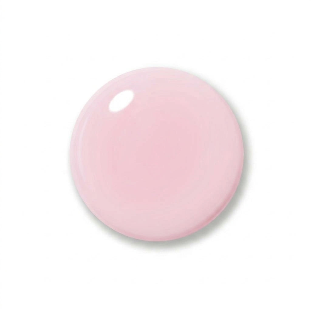 Stellar Gel Kiss Hard Structure Gel 3-Free swatch, sheer translucent pink 1-step builder gel