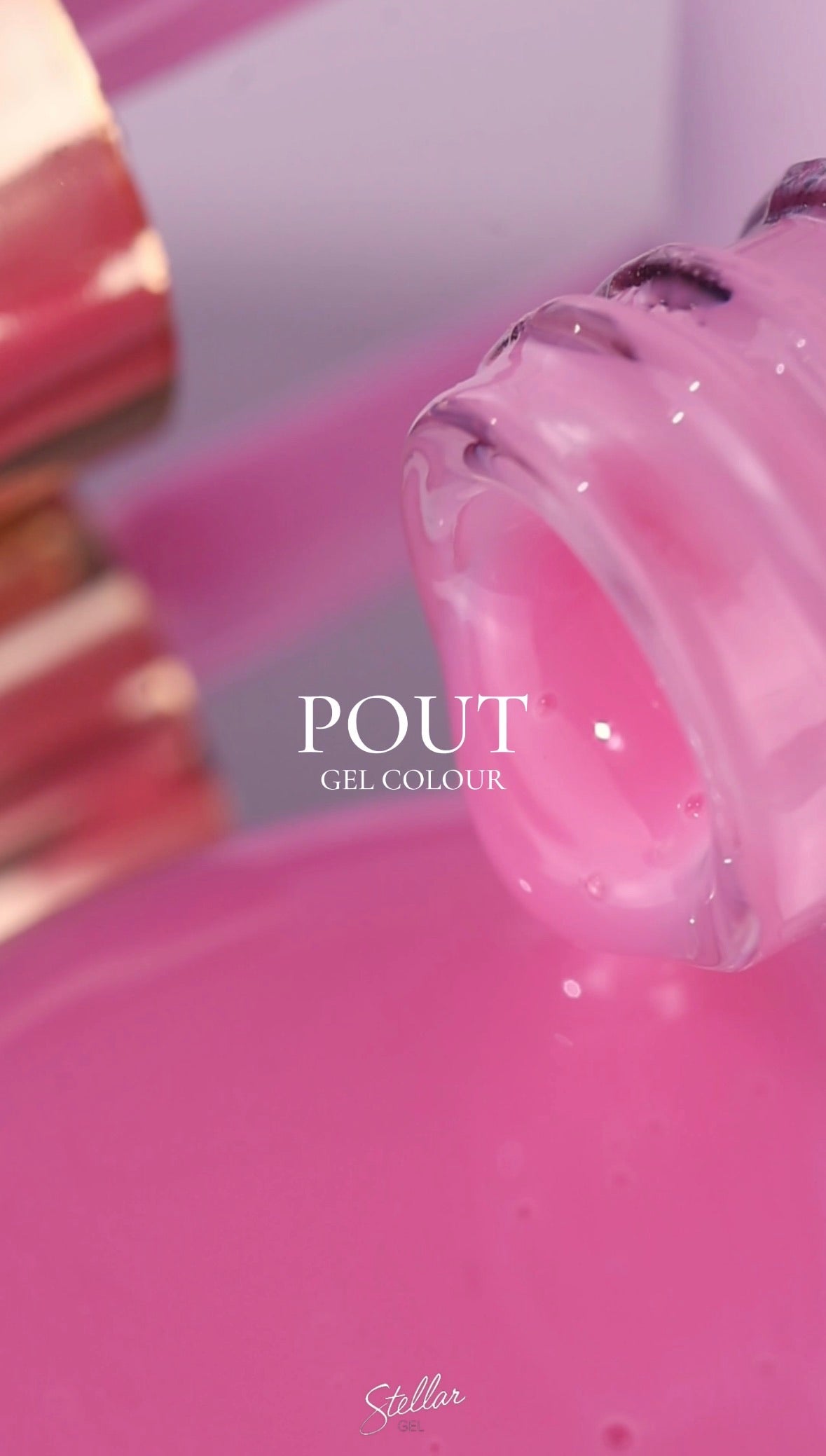 Stellar Gel Pout, a sheer pink 3-Free soak-off gel nail polish