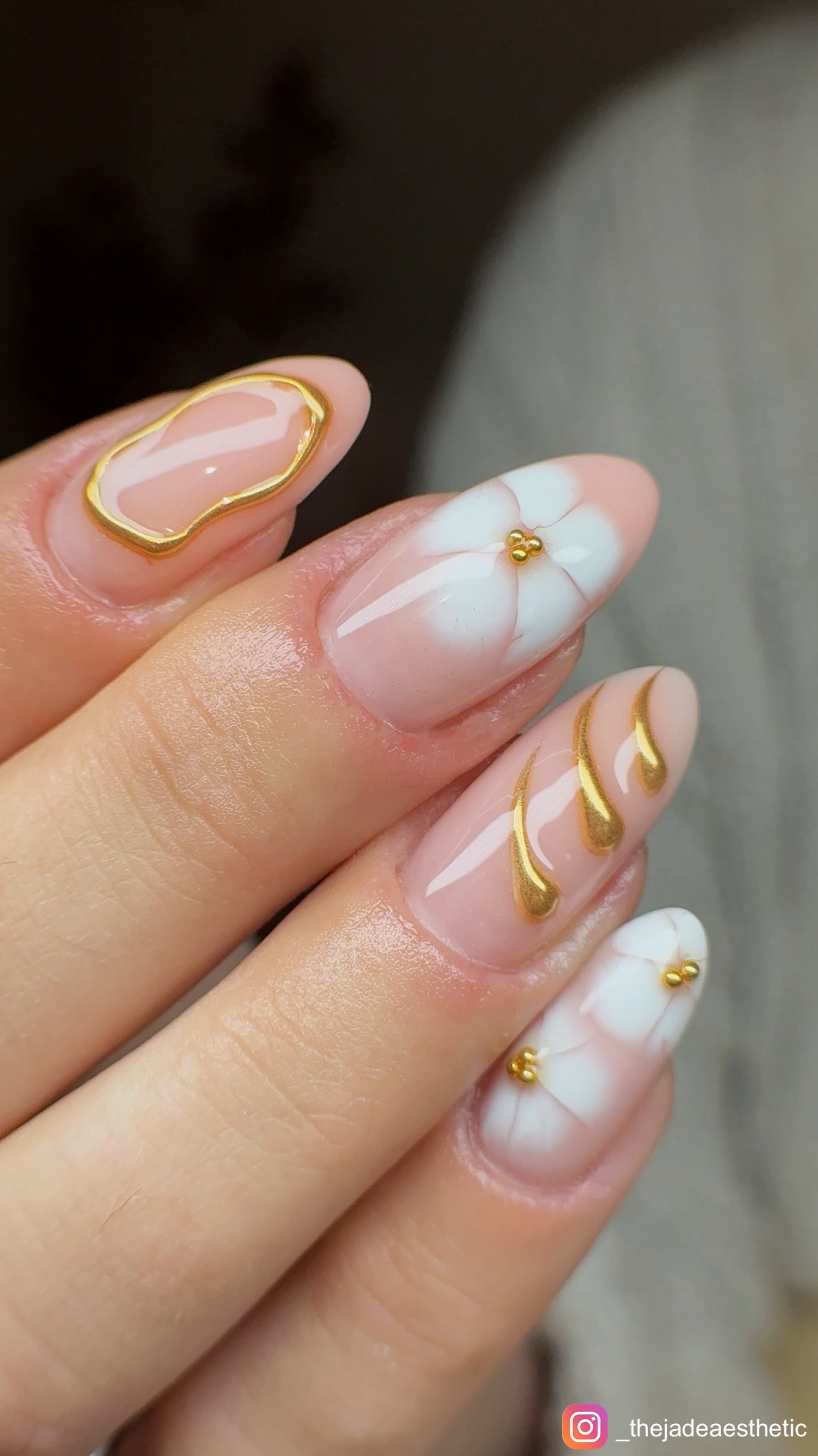Radiant Gradient Bloom Nail Design